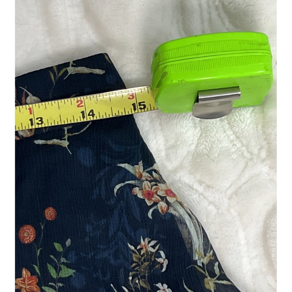 Maeve Anthropologie Skirt Size S Navy Floral Layered Ruffle Boho Feminine Summer - Picture 4 of 10